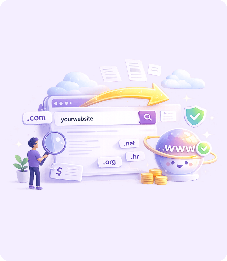 Search and register domains