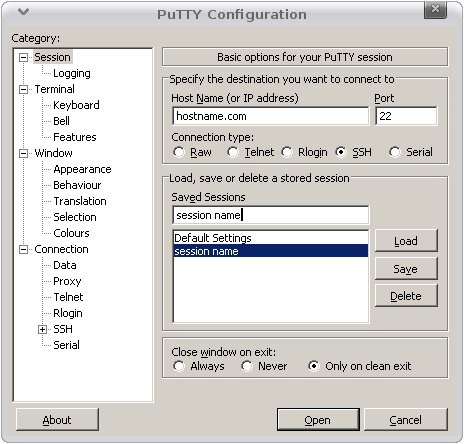 Putty klijent ssh servis